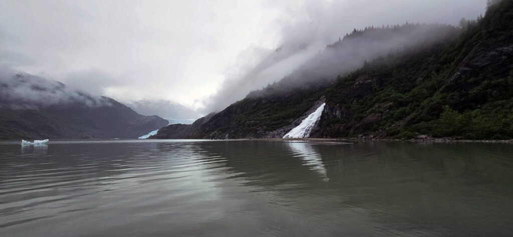 Mendenhall Glacier where higher temperature trends resulting from climate change will lead to more melting and possibly impact the cold water fishery.