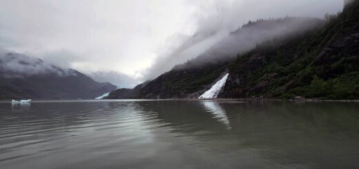 Mendenhall Glacier where higher temperature trends resulting from climate change will lead to more melting and possibly impact the cold water fishery.