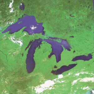 Satellite imagery of the Great Lakes