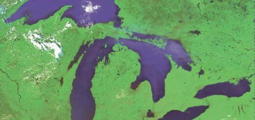 Satellite imagery of the Great Lakes